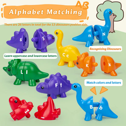 Matching Dinosaur Toy With storage bucket Montessori Toys for Kids Counting Learning Toys for Toddlers Children Development Game