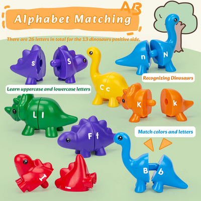 Matching Dinosaur Toy With storage bucket Montessori Toys for Kids Counting Learning Toys for Toddlers Children Development Game