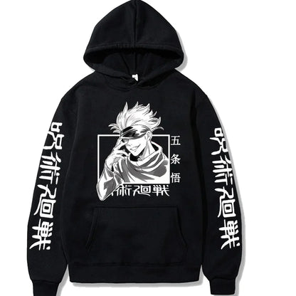 Japanese Anime Print Sweatshirts Jujutsu Kaisen Hoodie Harajuku Autumn Winter Streetwear Clothe Yuji Itadori Plus Size Hoodie