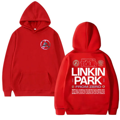 Rock band Linkin Park World Tour Men's Autumn/Winter Hoodie Harajuku Style Fashion Street Warm Long-Sleeved Pullover Clothing
