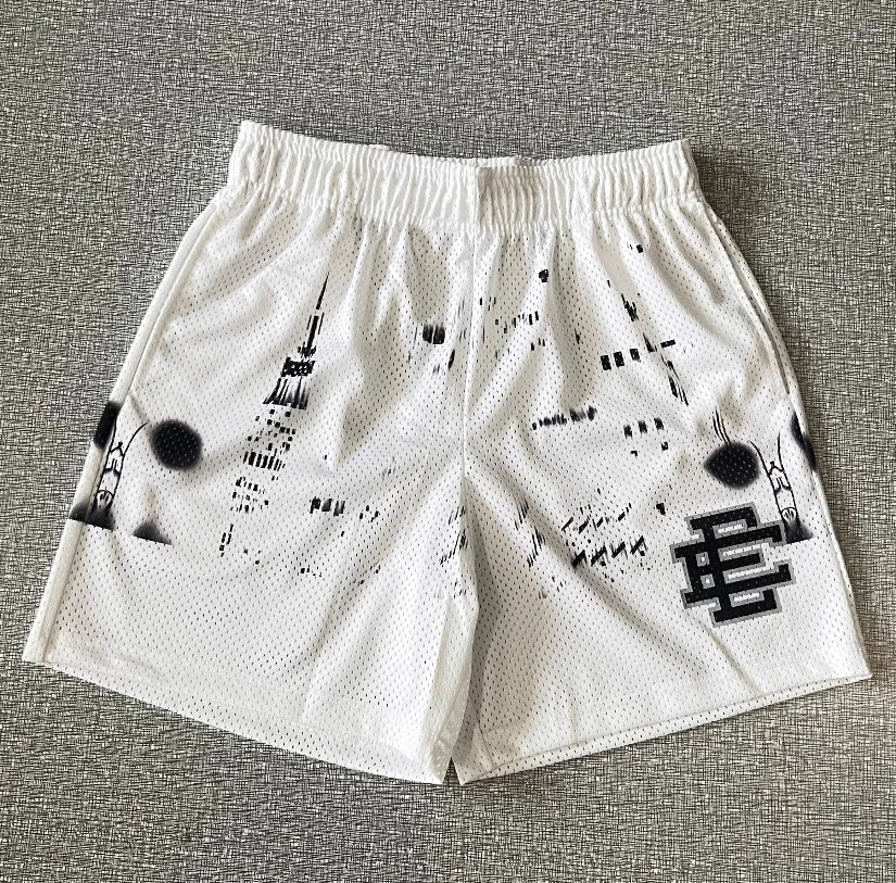 New Summer Eric Emanuel EE Basic Mesh Short Classic Floral Printed Gym Shorts 2025 Men's Gym Basketball Sports Beach Shorts