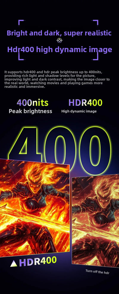 TITAN ARMY 24.5 inch Fast IPS Gaming Monitor 260Hz Hardware Low Blue Light HDR Wide Color Gamut Native 240Hz Display