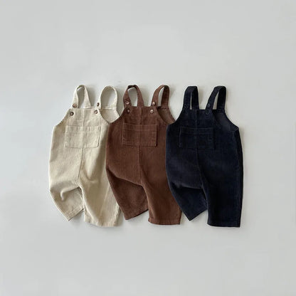 Newborn Clothes Boy's Corduroy Jumpsuit 2023 Autumn Winter Jumpsuits Baby kids clothes Girl's romper Casual Bib Pants Overalls