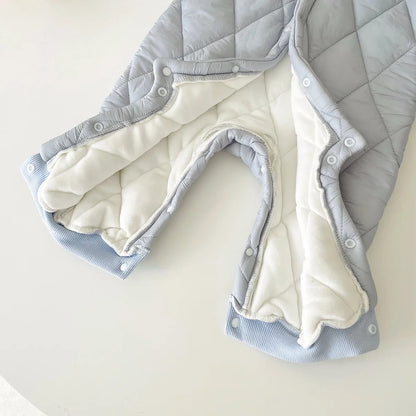 Sanlutoz Fashion Long Sleeve Baby Rompers Thicken Fleece Warm Winter Infants Clothing