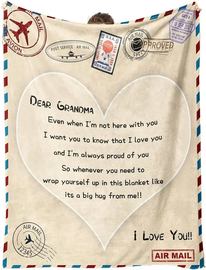 1PC Gift To Dad Thin Blanket for Father's day Anniversary Birthday Mother's Day for Mom Wife Sister Grandma Abuela Soft Throw