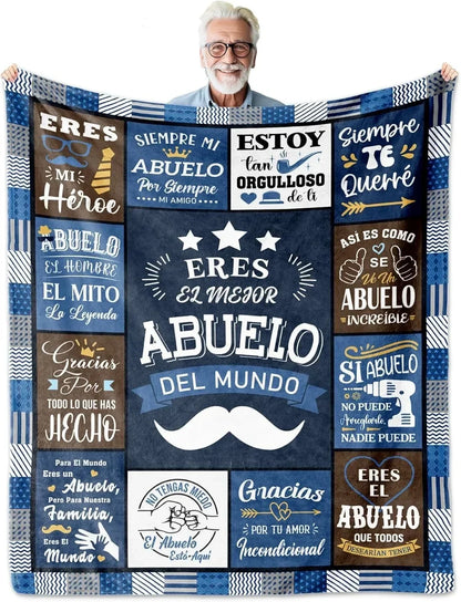 1PC Gift To Dad Thin Blanket for Father's day Anniversary Birthday Mother's Day for Mom Wife Sister Grandma Abuela Soft Throw