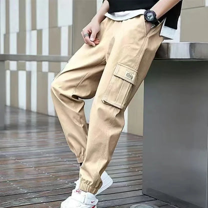 Multi Pocket Drawstring Cargo Pants, Men's Casual Cargo Pants For Summer Autumn Outdoor