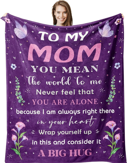 Gifts from Daughter Son for Mother's Day Birthday Mom Gifts Anniversary Unique Gifts for Mom Super Soft Flannel Throw Blankets