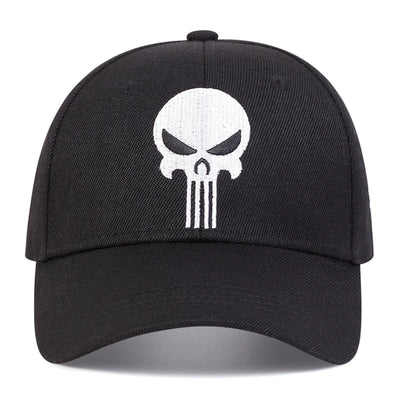 Unisex Skull Head Embroidery Baseball Caps Spring Autumn Outdoor Adjustable Casual Hats Sunscreen Hat