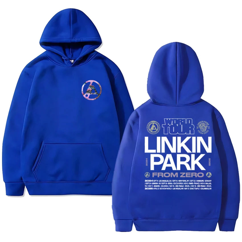 Rock band Linkin Park World Tour Men's Autumn/Winter Hoodie Harajuku Style Fashion Street Warm Long-Sleeved Pullover Clothing