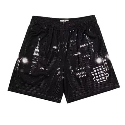 2025 New Summer EE Eric Emanuel  Basic Mesh Short Classic Floral Printed Gym Shorts Men's Gym Basketball Sports Beach Shorts