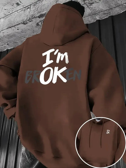 The new men's hoodie for Spring and Autumn 2025 features a casual fashionable and comfortable 3D letter pattern print