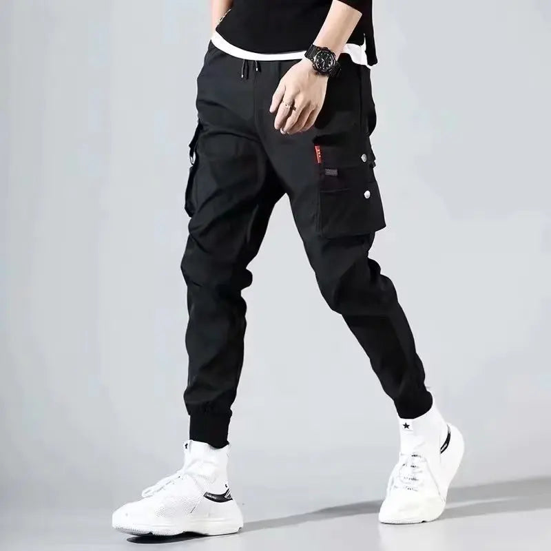 Multi Pocket Drawstring Cargo Pants, Men's Casual Cargo Pants For Summer Autumn Outdoor