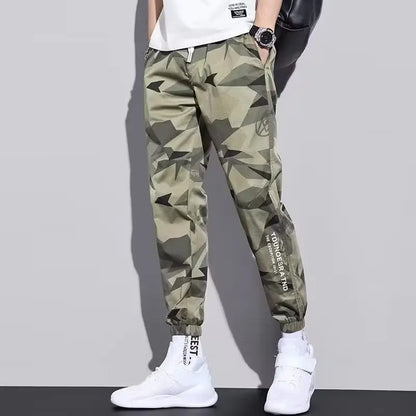 Multi Pocket Drawstring Cargo Pants, Men's Casual Cargo Pants For Summer Autumn Outdoor