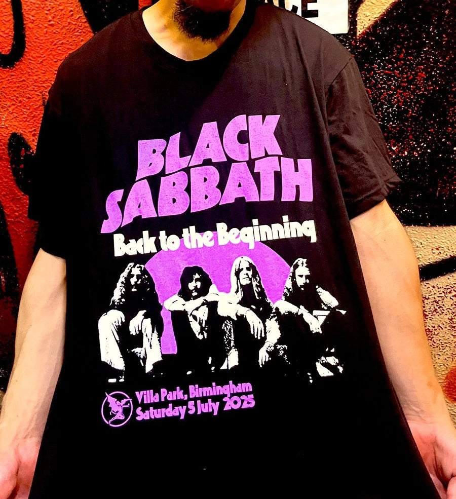 Black Sabbath and Ozzy Osbourne Back To The Beginning Merch Event Tee with Lineup Two Sided T-Shirt Ins Y2k New Brand New Style