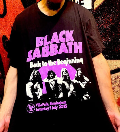 Black Sabbath and Ozzy Osbourne Back To The Beginning Merch Event Tee with Lineup Two Sided T-Shirt Ins Y2k New Brand New Style