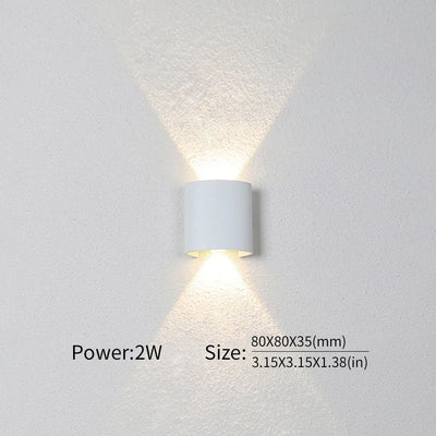 LED Wall Light Outdoor Indoor 2W 4W 6W 8W 10W AC85-265V Up Down White Black Modern Light For Home Garden Bedroom Corridor