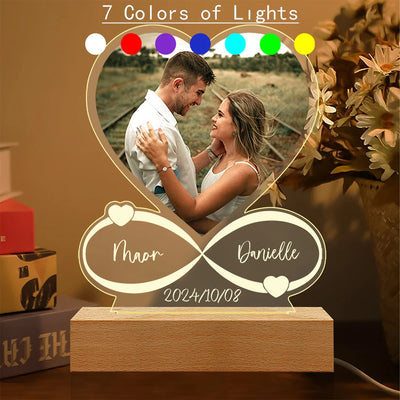 Anniversary Women Men Couples Gifts Custom Photo Love Frame Personalized Acrylic Plaque Valentine's Day Giftware for Him Her