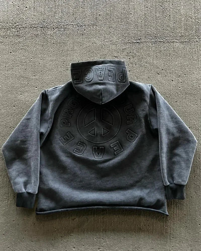 2024 High Street Trend Vintage Alphabet Embroidery Hoodie for Men Y2k Goth Harajuku Fashion Coat Couple Casual Loose Sweatshirt