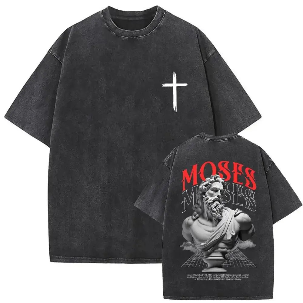 Christian Religious Jesus Forgive Them Father Vintage Washed Y2k Tshirt Men Clothing New in Top & Tees Mens T-Shirt 61327