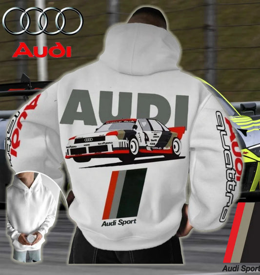 2025 Audi's Latest Autumn and Winter Racing Adult Hoodie Printed Fashionable and Comfortable Shopping Casual Sports Hoodie MOTO