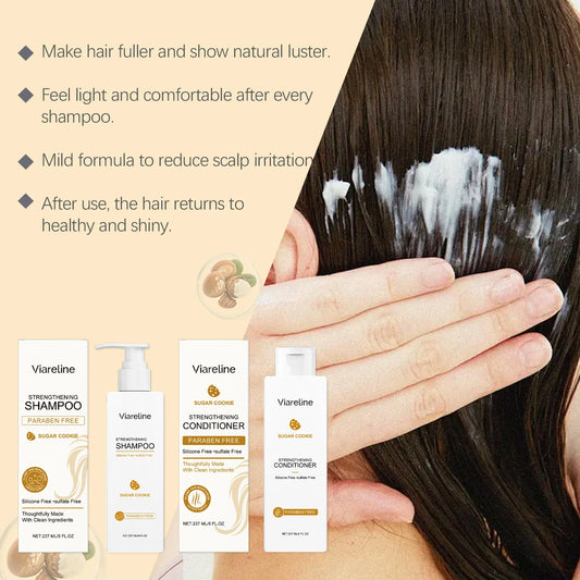 Amino Acid Shampoo and Conditioner Strengthen Hair Reduce Breakage Repair Hair Scales Anti Frizz Remove Dirt Smoothing Hair Care