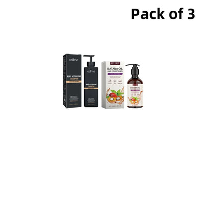 EELHOE  Hair Loss Shampoo & Batana Conditioner Set Strengthening Density Repair Frizz Control Treatment Thinning Damaged Frizzy