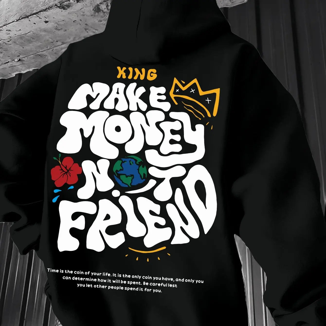 2025  Men's Casual Hoodie, Spring/Autumn Fashion, Geometric Pattern, Knit Fabric, Regular Fit, Polyester, Stretchy, Crew Neck