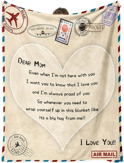 1PC Gift To Dad Thin Blanket for Father's day Anniversary Birthday Mother's Day for Mom Wife Sister Grandma Abuela Soft Throw