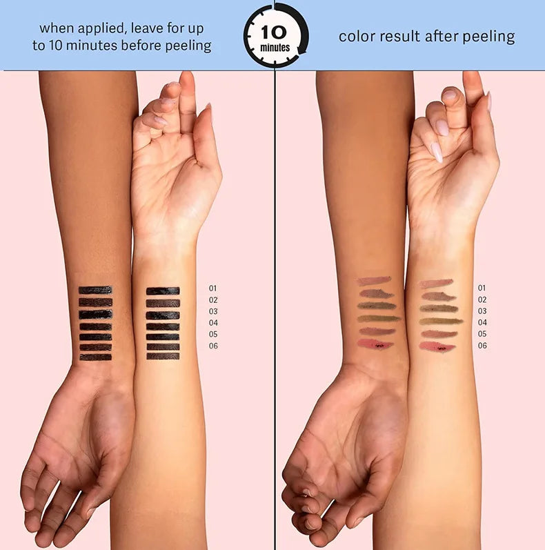 6 Color Waterproof Lip Liner Peel Off Tattoo Lip Gloss Lasting Matte Lip Tint Black Brown Contour Tear-off Makeup Stain Cosmetic