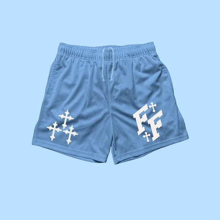 2025 Summer Hot-selling New Basic Mesh Short Classic Flower 3D Printing Sports Shorts Men's Basketball Sports Casual Shorts