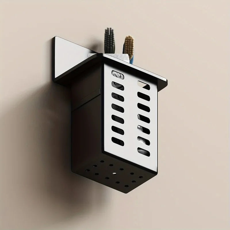 1 functional toothpaste bathroom toothbrush stand wall-mounted toothbrush storage rack bathroom storage rack