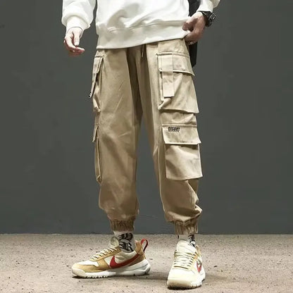 Multi Pocket Drawstring Cargo Pants, Men's Casual Cargo Pants For Summer Autumn Outdoor