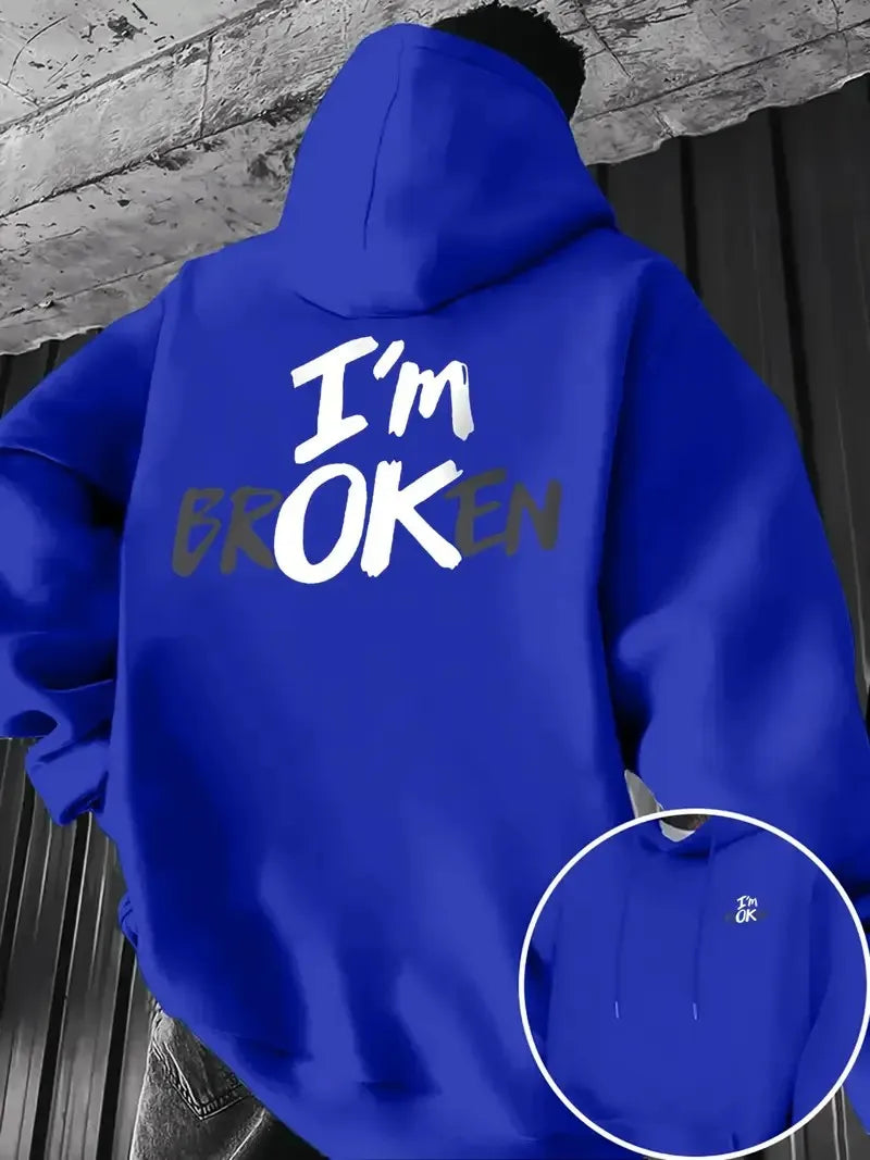 The new men's hoodie for Spring and Autumn 2025 features a casual fashionable and comfortable 3D letter pattern print