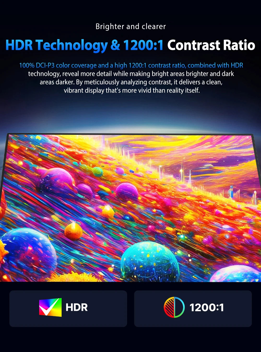 UPERFECT 16" 2K 240Hz Portable Monitor 100%DCI-P3 16:10 HDR FreeSync IPS Eye Care External Gaming Display For PC XBox PS5 Switch