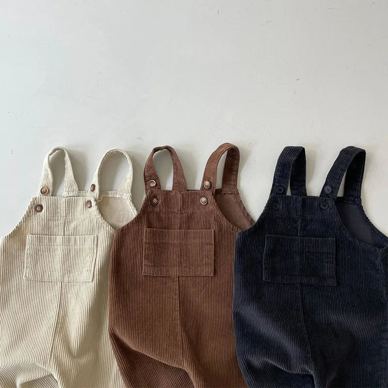 Newborn Clothes Boy's Corduroy Jumpsuit 2023 Autumn Winter Jumpsuits Baby kids clothes Girl's romper Casual Bib Pants Overalls