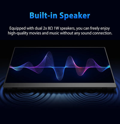 UPERFECT 16" 2K 240Hz Portable Monitor 100%DCI-P3 16:10 HDR FreeSync IPS Eye Care External Gaming Display For PC XBox PS5 Switch