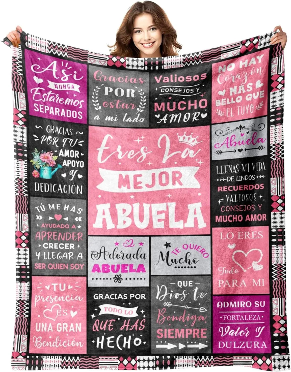 1PC Gift To Mom Thin Blanket for Anniversary Birthday Mothers Day Fathers day for Mom Dad Wife Sister Grandma Abuela Soft Throw
