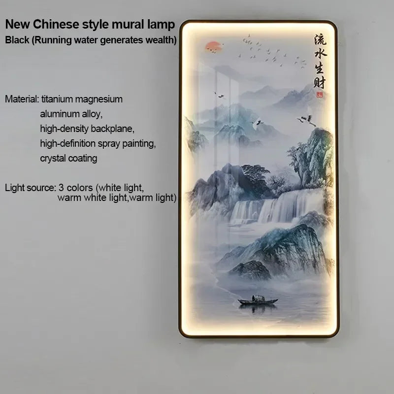 VIOLET Modern Picture Wall Light LED Chinese Creative Simple Mural Sconce Lamp For Home Living Room Study Corridor Decor