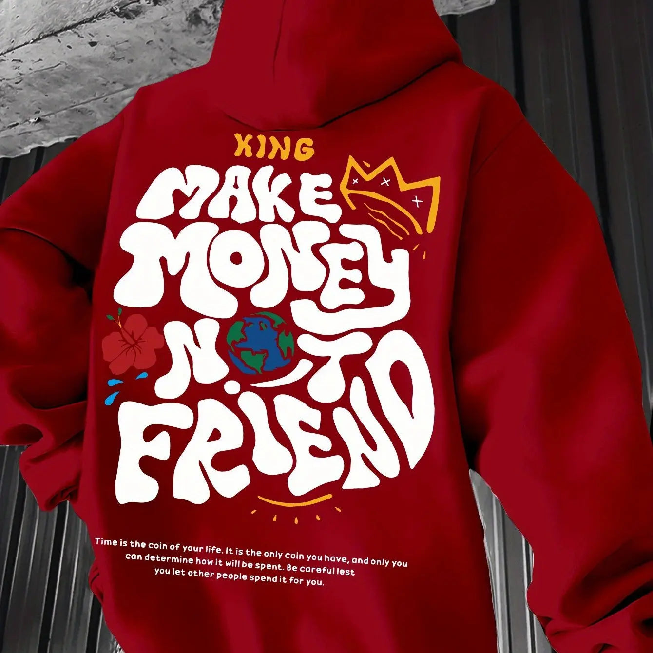 2025  Men's Casual Hoodie, Spring/Autumn Fashion, Geometric Pattern, Knit Fabric, Regular Fit, Polyester, Stretchy, Crew Neck