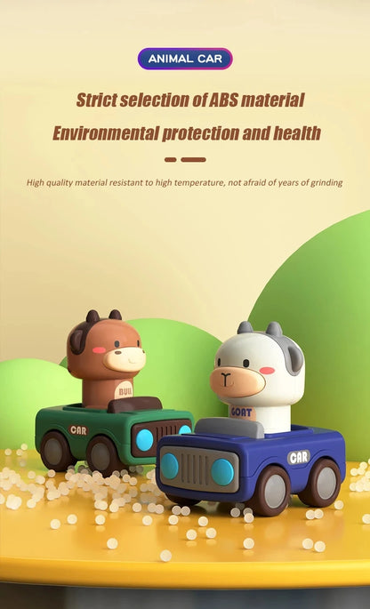 Children's Animal Toy Car Push-Along Vehicle Fun And Interactive Playtime Essential for Kids Intellectual Development Gift