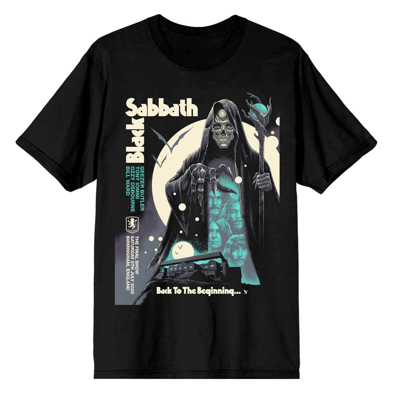 Black Sabbath and Ozzy Osbourne Back To The Beginning Merch Event Tee with Lineup Two Sided T-Shirt Ins Y2k New Brand New Style