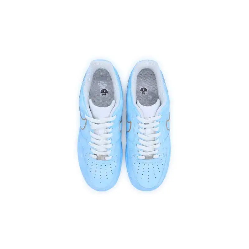 [Custom Eighteen AF1 Moon Nebula Blue]Nike Air Force 1 Skateboard Shoes Unisex Low-Top Blue
