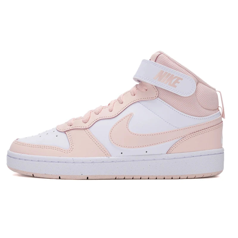 Nike Women's Shoes Big Children's Shoes Court Borough Mid 2 (Gs) Sports Shoes Fashion Trendy Casual Shoes Velcro Mid-Top Sneakers Cd7782-122