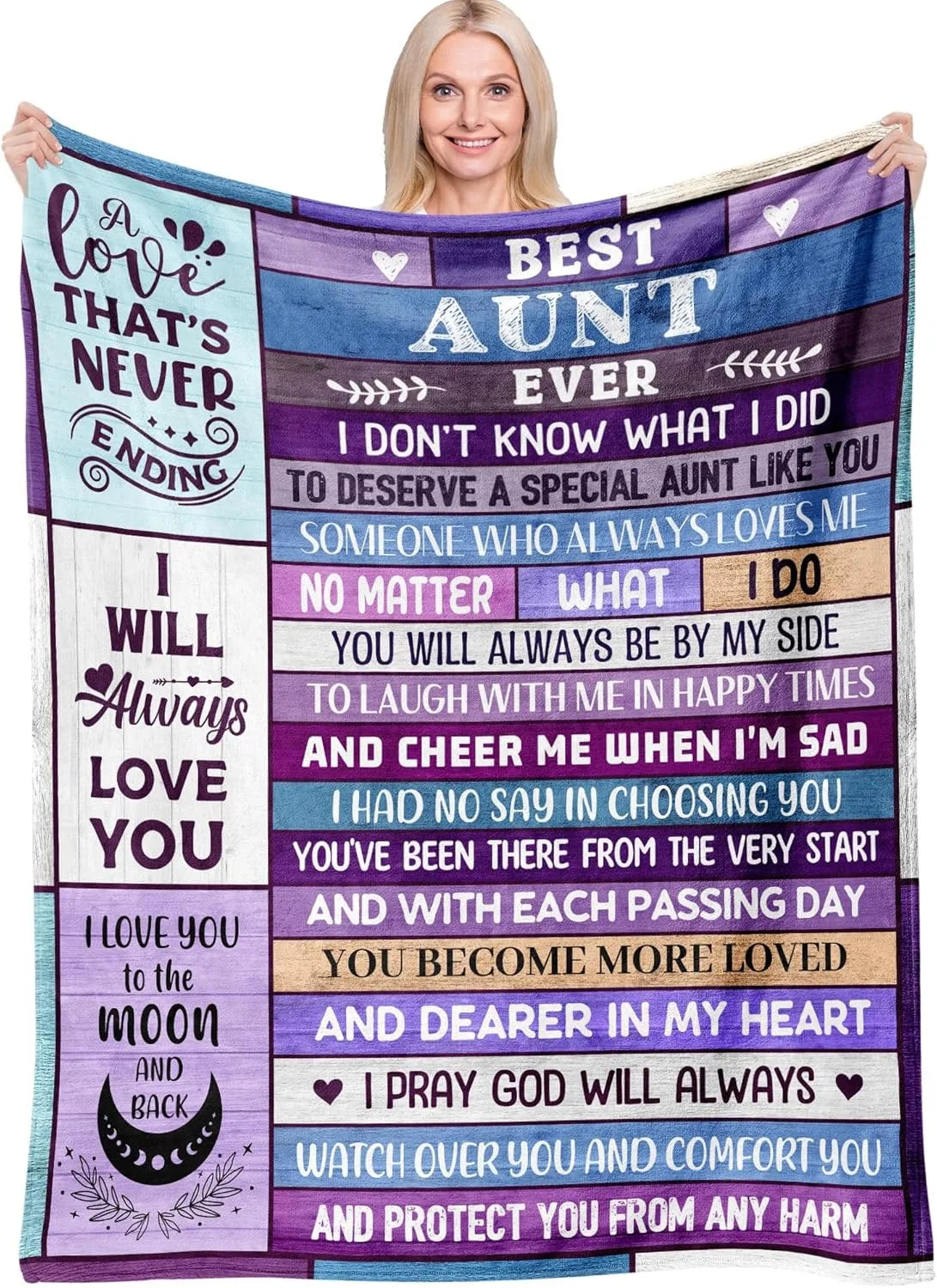 1PC Gift To Mom Thin Blanket for Anniversary Birthday Mothers Day Fathers day for Mom Dad Wife Sister Grandma Abuela Soft Throw