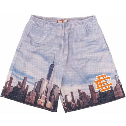New Summer Eric Emanuel EE Basic Mesh Short Classic Floral Printed Gym Shorts 2025 Men's Gym Basketball Sports Beach Shorts