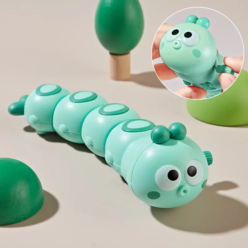 Cartoon Clockwork Caterpillar Crawling Toys Parent Child Interactive Cute Animal Baby Wind Up Toy for Kids Funny Gift