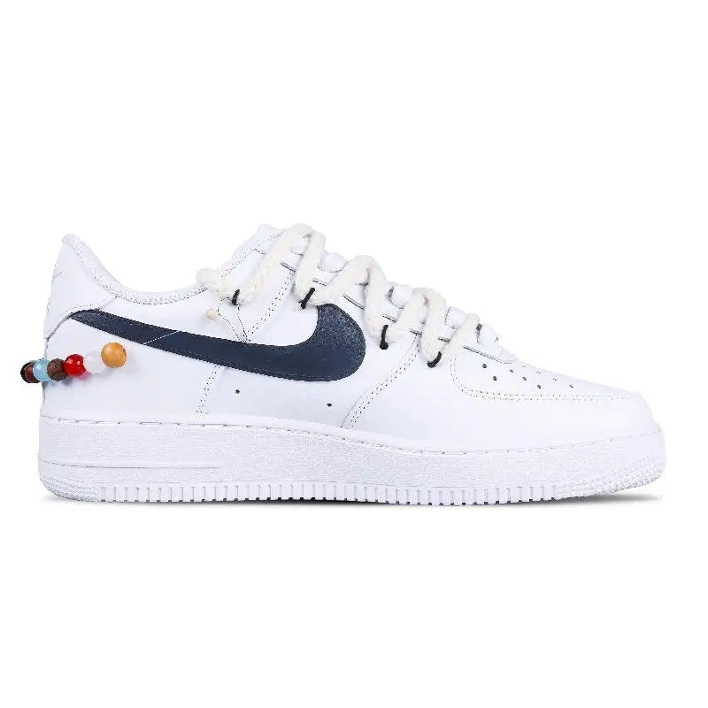 [Custom Male Jie Jun]Nike Air Force 1 Town Festival Lord Anti-Slip Wear-Resistant Low-Top Skateboard Shoes Men's White