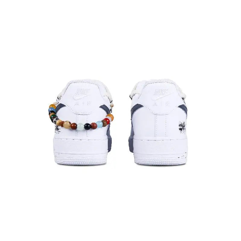 [Custom Male Jie Jun]Nike Air Force 1 Town Festival Lord Anti-Slip Wear-Resistant Low-Top Skateboard Shoes Men's White