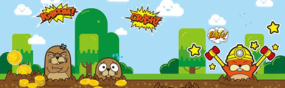 VATOS Mini Coin Operated Arcade Game Bank with 2 Hammers, Interactive Electronic Developmental Toy for Kids Ages 3-6